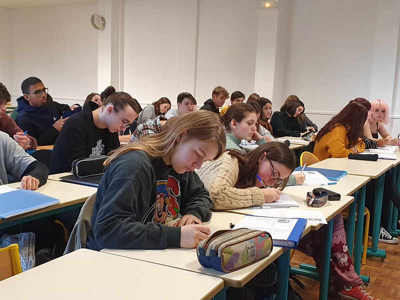 Laura Fusco et les élèves du Lycée Chopin de Nancy