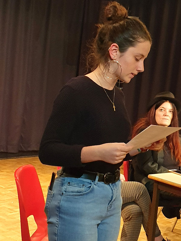 Laura Fusco et les élèves du Lycée Chopin de Nancy