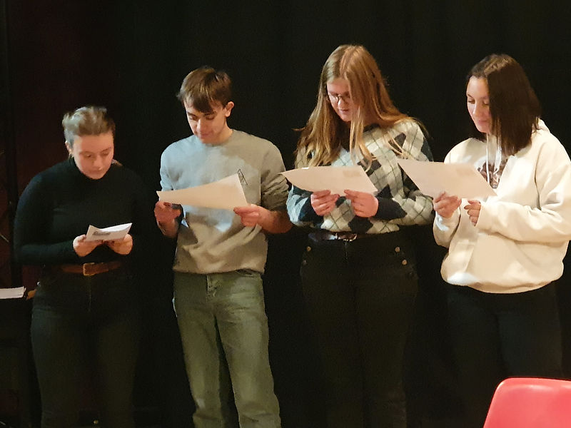 Laura Fusco et les élèves du Lycée Chopin de Nancy