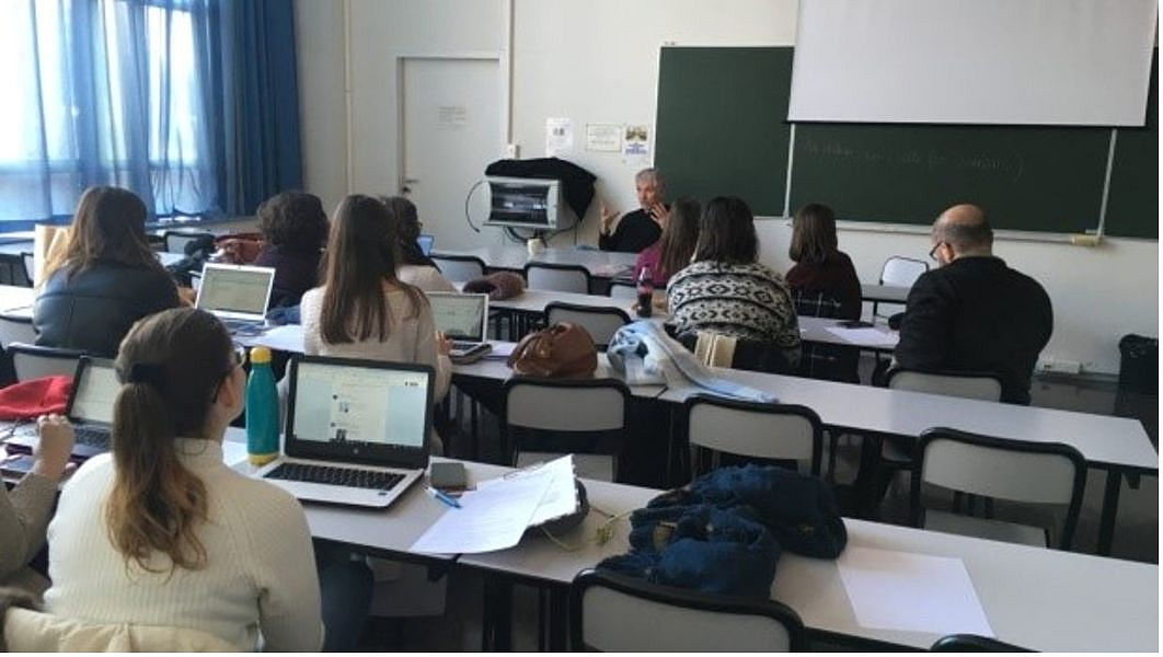 Mark SaFranko avec les étudiants du Master MEEF Documentation